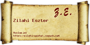 Zilahi Eszter névjegykártya